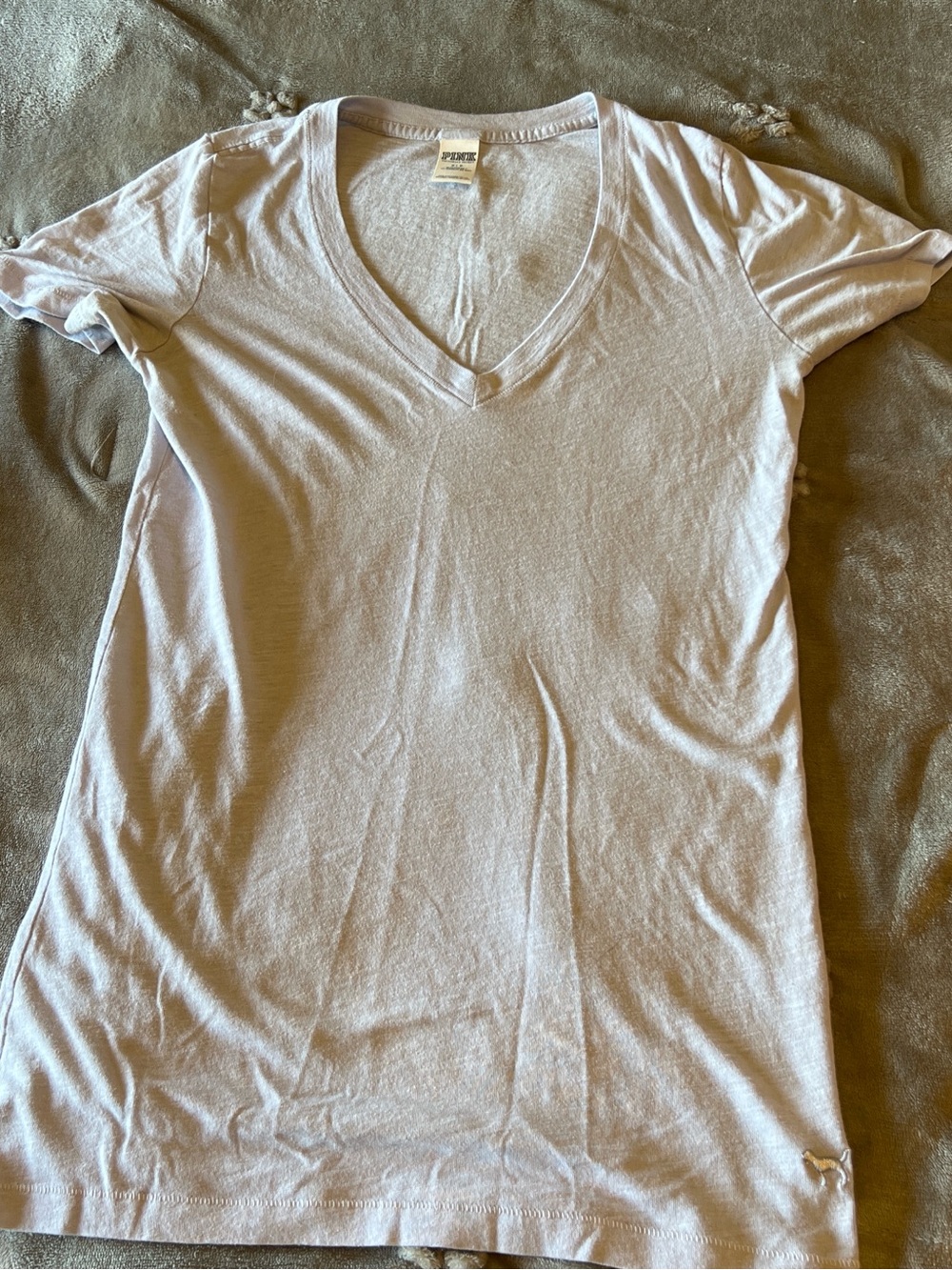 PINK Victoria's Secret Light Lavender V-Neck Tee